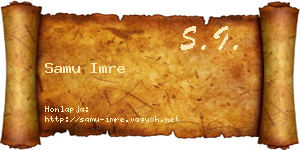Samu Imre névjegykártya