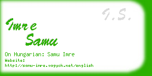 imre samu business card